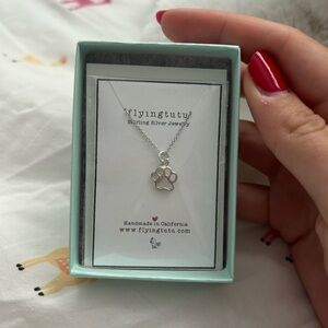 Sterling Silver Paw Necklace